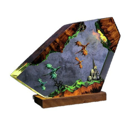 Emerald Reign Resin Lamp