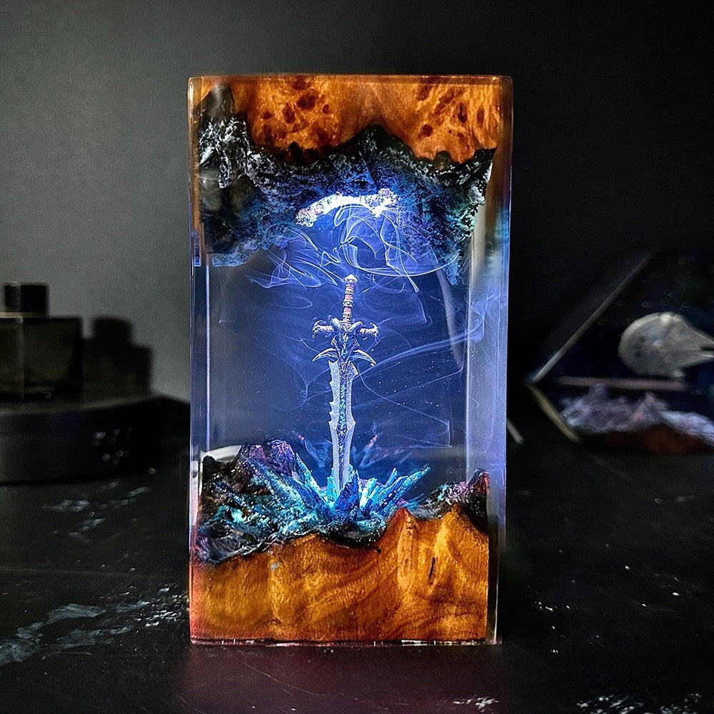 Icebound Resin Lamp